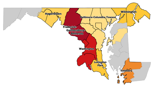 Annual Metropolitan Statistical Area (MSA) map